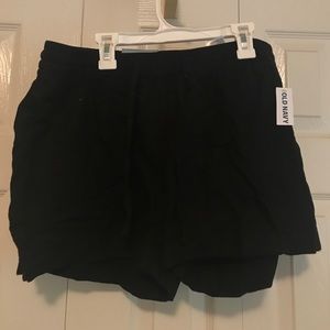 NWT Linen Black Shorts